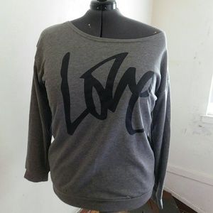 Off the shoulder sweatshirt